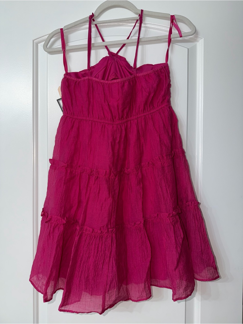 City Studio NWT Magenta Floral Tiered Mini Dress | Size Small - Picture 7 of 8